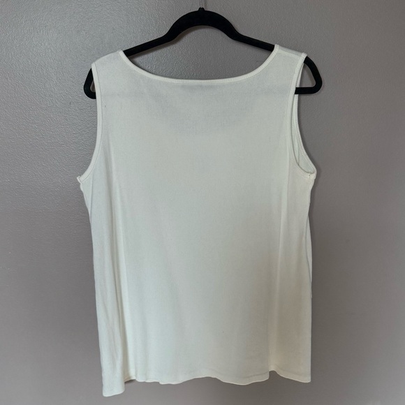 INC Women's Y2K White Ribbed Tank Top "Peace Love Martinis Happiness" Size 2X - Picture 3 of 5